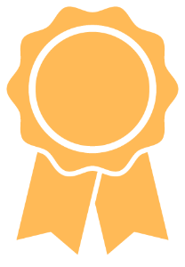 Icon of a gold rosette award